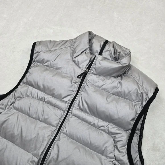 RLX Ralph Lauren Down Puffer Vest Mens Large Silver Zip Nylon